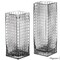 Set of 2 Square Frosted Clear Glass Table Vase - A Timeless Centerpiece for Dining Tables, Living Rooms, Bedrooms, Hotel Reception Areas and Conference Rooms, Ideal for Weddings and Special Occassions